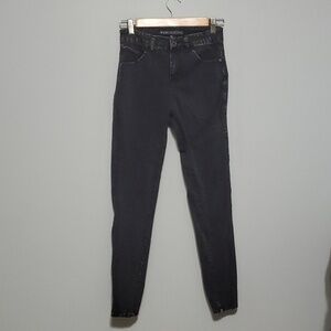 Love Culture jeans women's size 3‎ black tannish distressed areas distressing